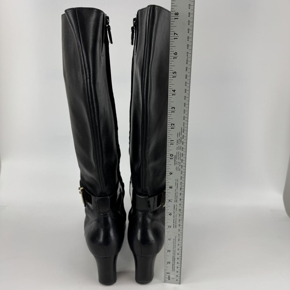 Cole Haan Miriam Black Leather Tall Riding Boots Women's Size 10 B - Picture 6 of 11